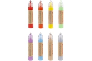 Ovaletta 8 Farben Kerzen Bemalen Set, Kerzenstifte, Wachsplatten für Kerzen, Candle Pen, Kerzenstifte zum Verzieren, Keramik Bemalen Set, je 25 ml, B