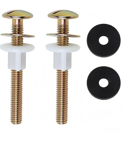 2 Dadi Posteriori In Plastica Per Coperchio WC - Fissaggio Inferiore Per Viti Da 6 Mm