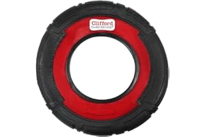 CLIFFORD THE BIG RED DOG Clifford® Frisbee giocattolo per cani, frisbee per cani, durevole per masticatori aggressivi, frisbee in gomma resistente di qualità per cani da recupero, lancio e rimorchiatore