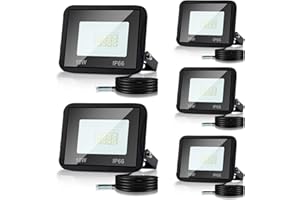 ‎CECAYLIE Cecaylie 5er 10W LED Strahler Außen, LED Fluter 3000K Warmweiß 900LM LED Scheiwerfer IP66 Wasserdicht LED Flutlicht Außenstrahler Außenleuchte für Werkstatt Garage Garten