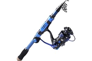 Sougayilang Fishing Rod Reel Combinations, 24 Ton Carbon Fiber, Portable Telescopic Fishing Rod Spinning Reels for Travel Saltwater Freshwater Fishing Gifts for People
