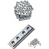 D&uuml;z Demir G&ouml;nye K&ouml;şebent, Metal Lama Montaj Demiri, Mobilya Dolap Raf Masa K&ouml;şe Bağlantı Aparatı, 16x60mm, 25 Adet