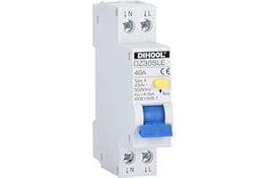 DIHOOL Type a RCBO ELCB RCD 18mm width Circuit Breaker(30mA 2 pole 40A)