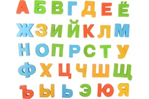 BOHS Russian Magnetic Alphabet Letters - Play on Fridge Magnets, White Board,Table - Educational Learning Toy for Kids,33 Letters