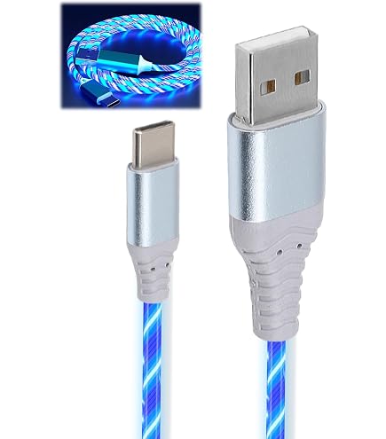 Rotes 3-in-1-Ladekabel Mit LED-Licht – Typ-C, Micro-USB, USB-C, Schnellladefähig