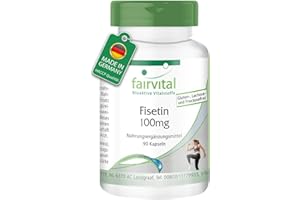 Fairvital | Fisetin 100mg - 90 gélules - de l'arbre de cire japonais - qualité contrôlée et hautement dosée - 100% végétalien - Made in Germany
