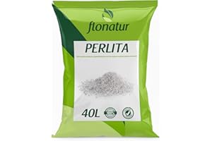 FLONATUR Perlita, Mineral para Mezclar con sustrato, válido para Cualquier Cultivo, Formato en Saco (40L)