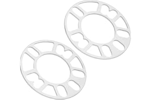 Hapivida 2Pcs Wheel Spacers, 5mm Thickness Universal Aluminum Shims Hubcentric Spacer for 4/5 Stud Wheel 3.1in ID 5.9in OD