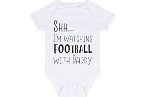 Miammo Shh I'm watching football with daddy statement [BBY3] baby grow vest