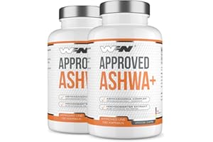 ‎WORLD'S FOOD NUTRITION WFN Approved Ashwa + 2x 180 Ashwagandha Kapseln - Extrakt hochdosiert mit 10% Withanolide - Mit Magnesium Bisglycinat - Vegan & Ohne Zusätze -180 Portionen - In Deutschland produziert