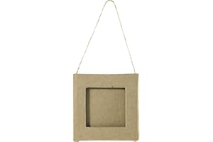 DÉCOPATCH Decopatch CD691O - 1 supporto in cartapesta marrone 1x8x8 cm, Mini cornice quadrata