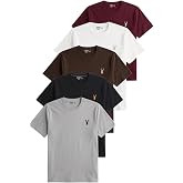Erkek 5'li Tiş&ouml;rt%100 Pamuk S&uuml;prem Rahat Kalıp Basic Tiş&ouml;rt Bisiklet Yaka Nakışlı T-shirt ERKEK-5Lİ (D&uuml;z, Standart)