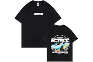 ICRIMAX T-Shirt Baumwolle Männer Frauen Kurzarm Pullover Shirt Sport Loose Hip-Hop Street Sports T-Shirt Spiel Rollenspiel Sweatshirt XS-3XL