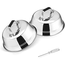 Pmueuff Edelstahl Burgerpresse - Robuste Hamburgerpresse Mit Holzgriff 16cm