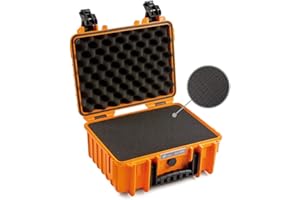 B&W Transportkoffer Outdoor - Typ 3000 Orange - mit Würfelschaum - wasserdicht nach IP67 Zertifizierung, staubdicht, bruchsicher und unverwüstlich
