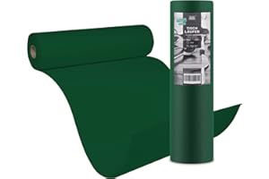 STAUBPIRAT Airlaid Tischläufer dunkel grün - 24 m Rolle - 40 cm Breite - nachhaltiges 65 g/qm Airlaid-Material - modern, textilähnlich - Party-Deko für Hochzeit, Geburtstag, Sommerfest dunkelgrün