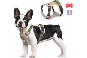TVMALL Uprząż dla psów, nieciągnąca, uprząż na klatkę piersiową dla małych, średnich i dużych psów, kamizelka robocza bez ciągnięcia odblaskowa taktyczna uprząż bezpieczeństwa z uchwytem treningowym, łatwa w kontroli