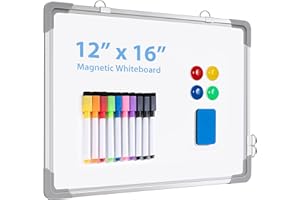 ARCOBIS Magnetisch Whiteboard Klein, Mini A3 Whiteboard 40x30cm Magnettafel Wand HäNgende Doppelseitige Tafel füR Planung, To Do Liste, Zeichnen, Schule, Zuhause, BüRo (Weiß)