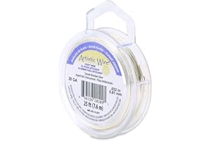Artistic Wire Silver Plated Tarnish Resistant Colored Copper Craft Wire, 20 Gauge / .81 mm, 25 ft / 7.6 m
