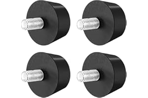 UXCELL sourcing map 38 x 20mm Conical Rubber Mount,Vibration Isolators,Shock Absorber with M10 x 20mm Threaded Studs 4pcs