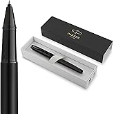 Parker IM Rollerball Kalem | Siyah PVD ile Mat siyah | Siyah M&uuml;rekkep Dolgulu İnce Nokta | Hediye Kutusu