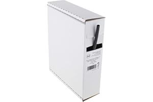 SEKI Gaine thermorétractable Noir 3:1 avec Colle, 4,8 à 1,6 mm, 3,5 m - Boîte Distributeur