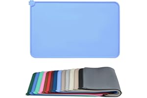 AUDWUD Tapis d'alimentation en Silicone imperméable pour Chiens et Chats,Tapis antidérapant pour gamelles d'animaux,Tapis d'alimentation pour Animaux.
