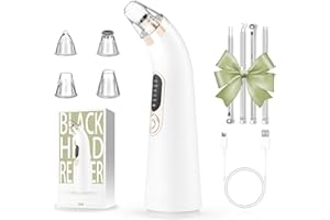 Hqynss Aspirateur Points Noirs Professionnel Visage - 5 Modes avec 5 Têtes Interchangeables, Extracteur de Comédons Rechargeable pour Nettoyage des Pores,Traitement Acné et Soin Anti-Blackheads