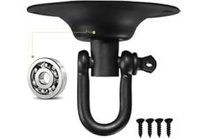 VERSAL Boxing Speed Ball Swivel, Pro Ball Bearing Speedball Speed Bag Swivel, Powder Coated Ceiling Punch Ball Mount Hook Hanger for Speedball Platforms Speedbag Equipment Accessories
