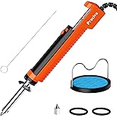 Entlötpumpe, Preciva Entlötkolben Lötkolben Lötabsauger mit 1.0mm und 1.2mm Entlötdüsen