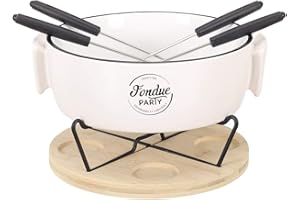 WEB2O Appareil à Fondue 4 Personnes à la Bougies 1.2L