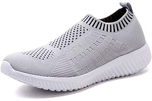 TIOSEBON Women Trainers Athletic Slip On Lightweight Walking Shoes - Breathable Running Sneakers