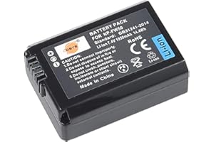 DSTE ELECTRON DSTE NP-FW50 Batteria compatibile con Sony Alpha a6500, a6300, a6000, a7, a7r, a5100, a5000, a3000, NEX-3, NEX-5, NEX-6, NEX-7