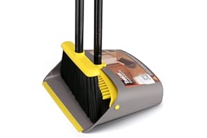 TreeLen Balai et Pelle 40.5/54 inch Extensible Pelle et Balayette Long Manche pour la Maison la Cuisine Le Bureau Le Hall