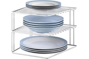 Metaltex 364202095 Armario esquinero Silos, 2 niveles, 25 x 25 x 19 cm, blanco, 3 alturas