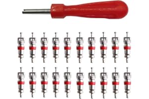 ZIRANEE Tyre Valve Core Remover,Tyre Valve Repair Tool Set Tyre Valve Stem Core Removal Tool with 20 PCS Valve Cores Tyre Repair Kit for Car Bike Motorbike Car Truck Motorcycle