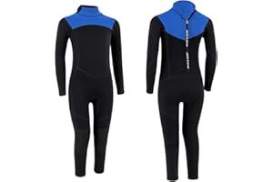YDQUANI Kids Wetsuit Full Length 2 mm Wetsuit for Boys Girls, Thermal Neoprene Diving Suit for Surfing Open Water Swimming Snorkelling Bodyboarding