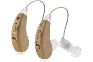 Ensemble d'amplificateurs auditifs avec nouvelle technologie numérique - Conception presque invisible et station d'accueil USB rechargeable - Par MEDca