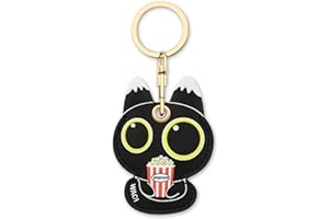 AXFEE Airtag Porte Clé, Mignon PU Étuis pour Apple AirTag, Portable Key Finder pour Clés Enfants Animaux de Compagnie, [ Porte- Clés Contrôle d'Accès] (Airtag Non Inclus)