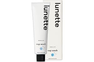 Lunette Rengöring för Menskoppar & Mensdiskar, 100 ml | Säker för Silikon, Vegansk, Citron & Eukalyptus, Tar bort Rester, Resestorlek, Tillverkad i Finland