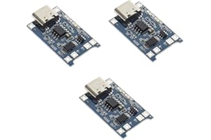 HiLetgo 3pcs TP4056 Type-c USB 5V 1A 18650 Lithium Battery Charger Module Charging Board with Dual Protection Functions