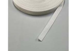 CHURCH PRODUCTS UK 20mm Polypropylene Webbing Heavy Duty Strap For Backpacks Belts Handles Bags Straps Dog Leads (2 Metres, White)