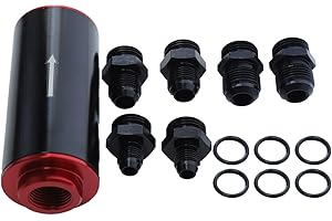 Gubeter Filtre à carburant en ligne 6AN 8AN 10AN adaptateur 100 microns nettoyable filtre à carburant universel 50MM