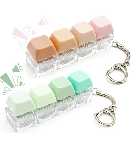 Set De 2 Llaveros Fidget De Teclado Con Luces LED – 4 Botones Antiestrés Con Sonido Y Diseño Ergonómico, Ideal Para Aliviar Ansiedad Y Mejorar La Concentración, Regalo Para Adultos Y Niños