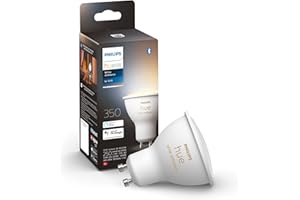 Philips Hue - Bombilla LED Inteligente, GU10, Luz Blanca de Cálida a Fría, 4.3W 350 lúmens, Compatible con Alexa y Google Home