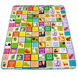 EMOTREE 200x180cm Baby / Kinder Spieldecke Krabbeldecke Spielmatte Spielteppich Bauernhof + Wörte - 2