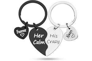 Heigebi Couple Keychain Gifts for Boyfriend Girlfriend Husband Wife Valentine's Day Anniversary Birthday Christmas Wedding Presents