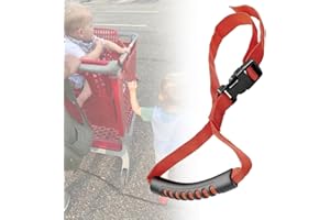 MESINURS Baby Kinderwagen Sicherheit Handgelenk Strap mit Anti-Lost verstellbare Handgelenk Leine für Kinderwagen, Wagons, Einkaufswagen und Reisen (rot)