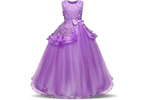 NNJXD Vestido de Fiesta de Boda,Vestido de La Princesa de Las Niñas,Vestido de Bautismo de Niña