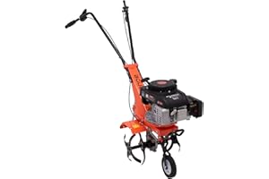 Boudech Tukang 140 Motoculteur à essence 4 temps 2,5 HP Moteur 140 cc avec 4 fraises Ø30 cm 16 lames Largeur de travail 37 cm Profondeur de travail 30 cm